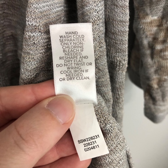 J Jill Pure Jill Gray Open Front Cardigan Sweater Size Small - Picture 8 of 11